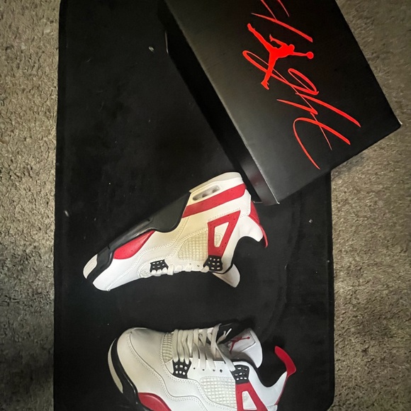 Jordan White and Red Sneakers with Air Cushioning